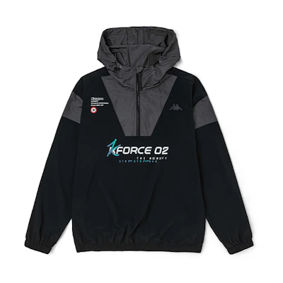 Kappa Half-Zip Windproof Hooded Coach Jacket Black (Spring/Fall) K0B52FJ33