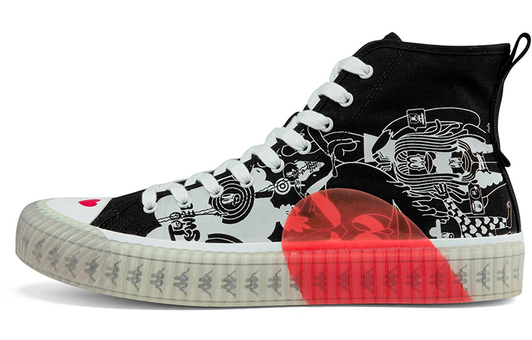 Kappa High-Top Canvas 'Artist Collaboration Black Sugar Heart'