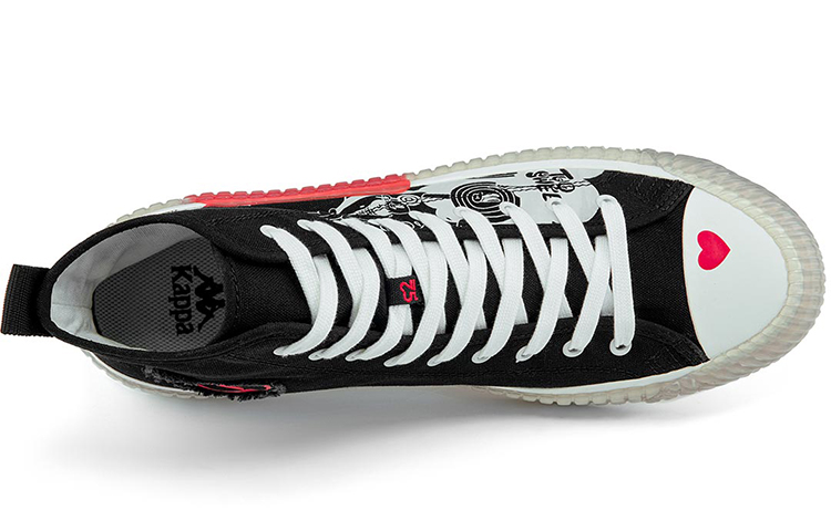 Lookbook Kappa High-Top Canvas 'Artist Collaboration Black Sugar Heart' K0BX5VS12D-990