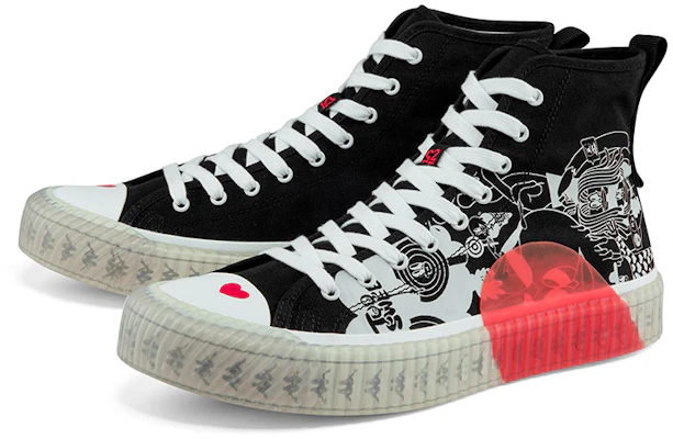 Kappa High-Top Canvas 'Artist Collaboration Black Sugar Heart' K0BX5VS12D-990 Shop Kappa High-Top Canvas 'Artist Collaboration Black Sugar Heart' K0BX5VS12D-990