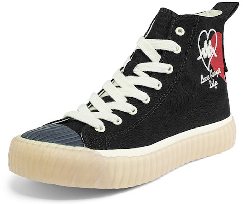 Kappa High-Top Canvas 'Embroidered Heart Valentine's Day - Hitam' KPCDFVS90C-990 Order Kappa High-Top Canvas 'Embroidered Heart Valentine's Day - Hitam' KPCDFVS90C-990