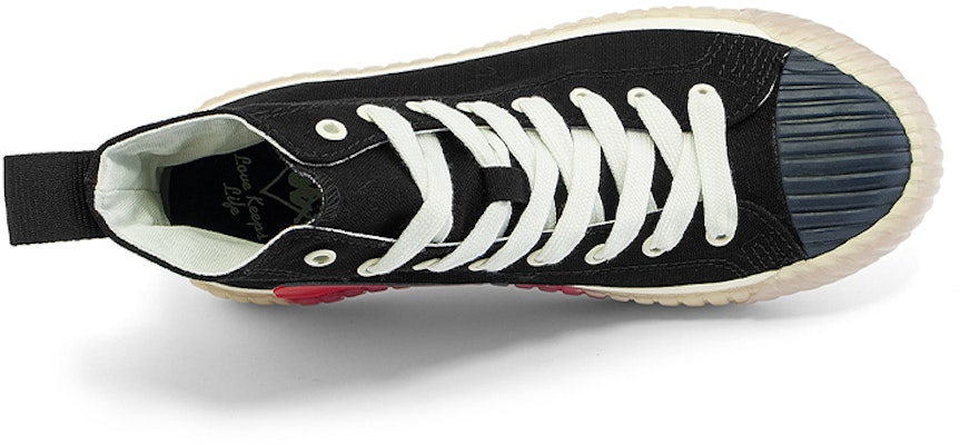 Kappa High-Top Canvas 'Embroidered Heart Valentine's Day - Hitam' KPCDFVS90C-990 Details for Kappa High-Top Canvas 'Embroidered Heart Valentine's Day - Hitam' KPCDFVS90C-990