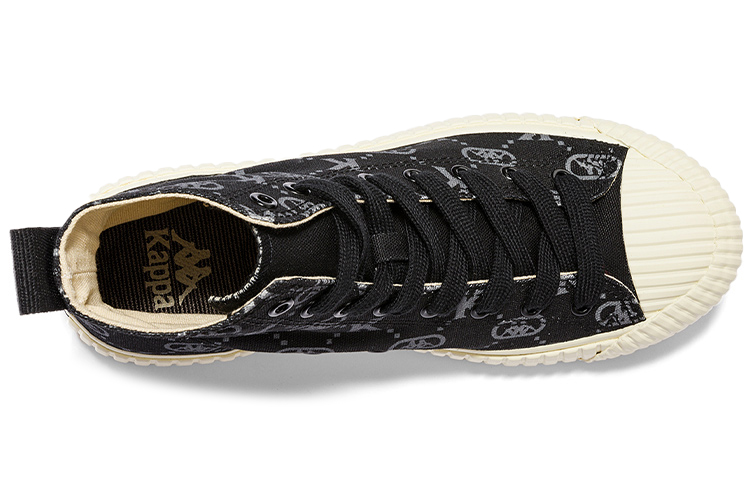 Details for Kappa Kasut Kanvas Tinggi 'Corak-Penuh Hitam' K0CY5VS14-990