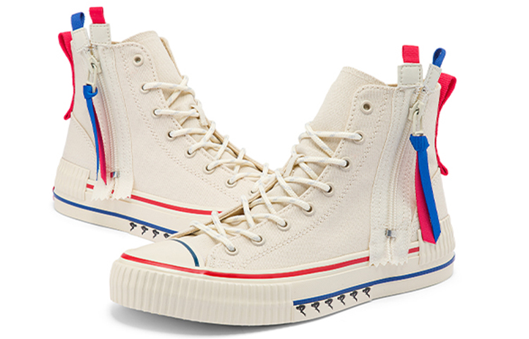 Kappa High-Top Canvas Sneaker 'Egret White' 圖 3