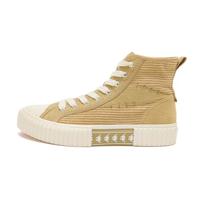 Kappa High-Top Corduroy Sneakers 'Grey Beige White'