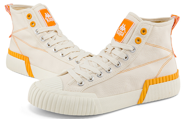 Kappa High-Top Deconstructed Canvas Sneaker 'Egret White' 圖 4