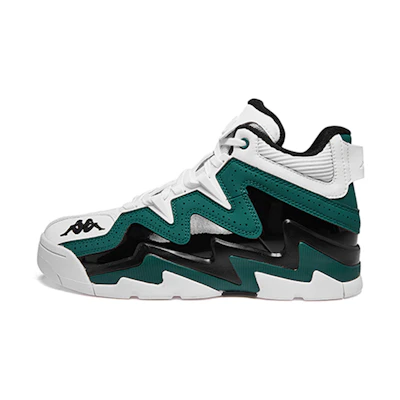 Kappa High-Top Retro Basketball 'Green White Patchwork'