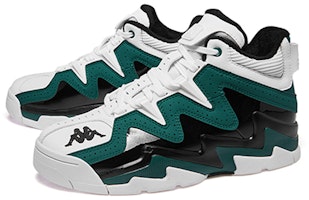 Kappa ハイカット レトロバスケ "グリーンホワイト パッチワーク" K09Y5CC72-338 Order Kappa ハイカット レトロバスケ "グリーンホワイト パッチワーク" K09Y5CC72-338