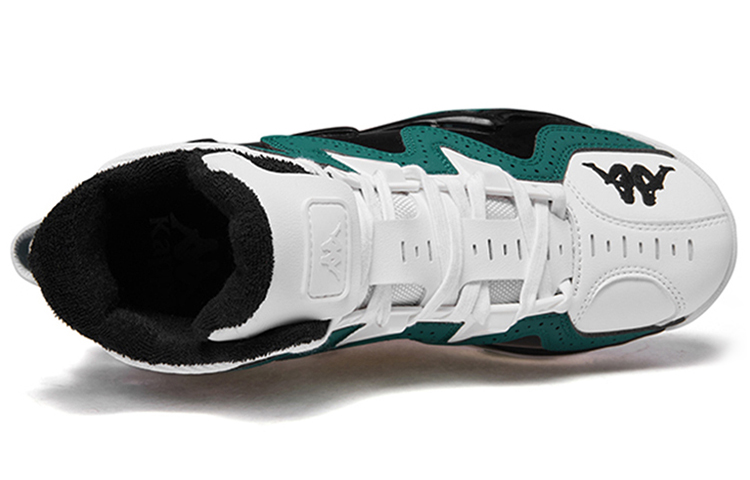 Lookbook Kappa ハイカット レトロバスケ "グリーンホワイト パッチワーク" K09Y5CC72-338