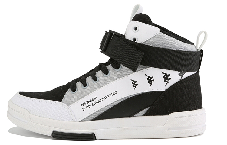 Kappa High-Top Sneaker 'Black and White'