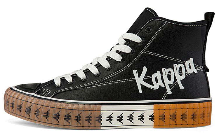 Kappa High-Top Sneaker 'Black and White Fleece-Lined'