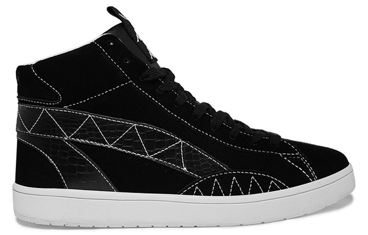Kappa High-Top Sneaker 'Black White' 圖 2