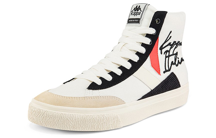 Kappa High-Top Sneaker 'White Black Orange' 圖 2