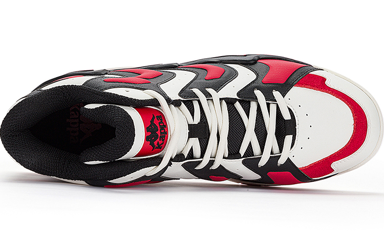 Kappa High-Top Sneaker 'White Black Red Colorblock' 圖 3