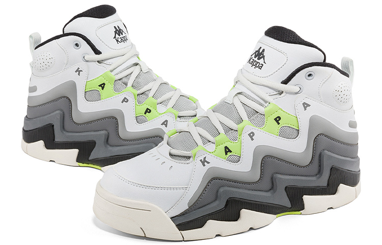 Kappa High-Top Sneakers 'Glacier Grey/Shadow Grey/Green' 圖 4