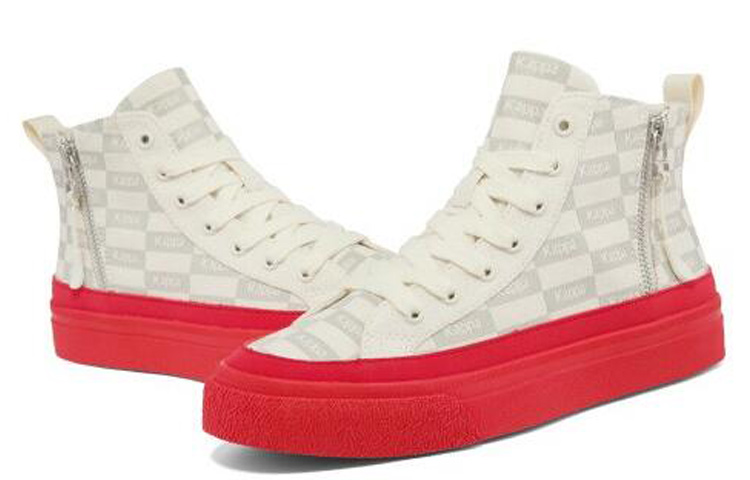 Kappa High-Top Sneakers 'White Red' 圖 3