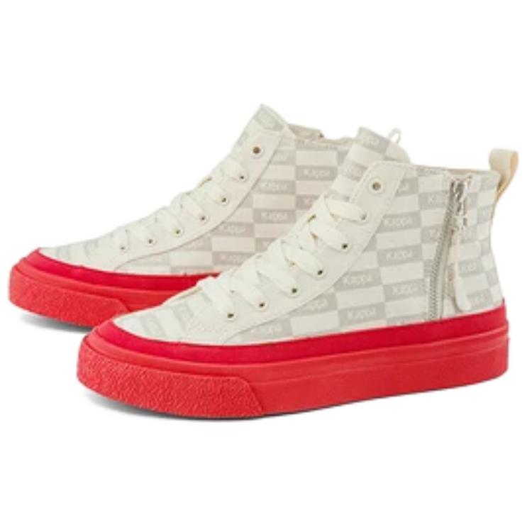 Kappa High-Top Sneakers 'White Red' 圖 5