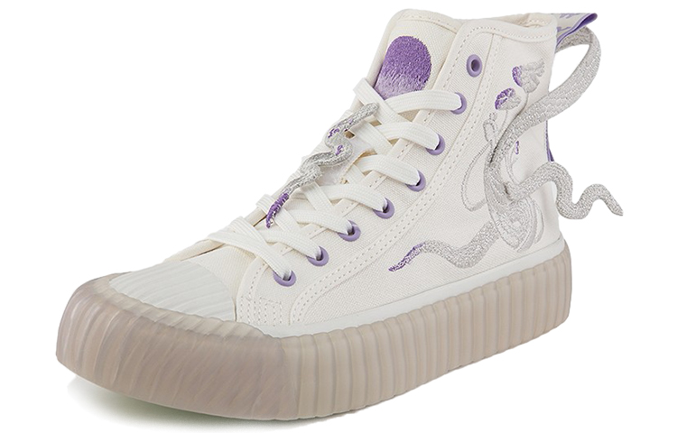 Lookbook Kappa 藝術家聯名 帆布 青白蛇串標 高筒 板鞋 男女同款 白色