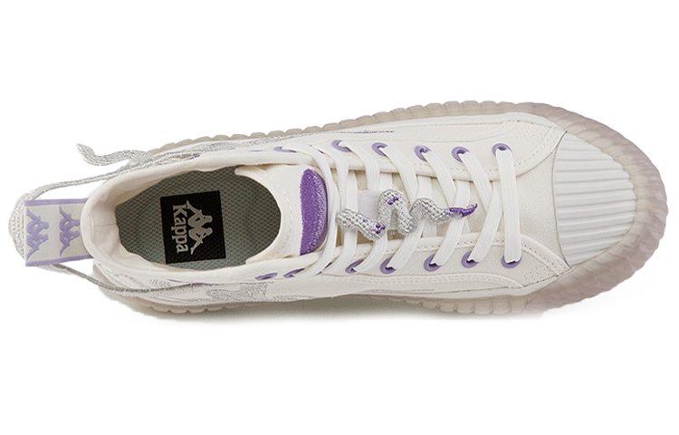 Shop Kappa 藝術家聯名 帆布 青白蛇串標 高筒 板鞋 男女同款 白色