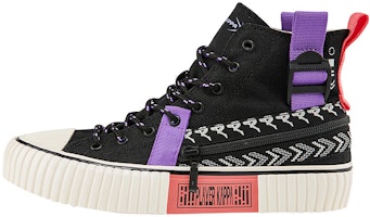 Kappa High Top Casual Fashion Canvas Sneaker 'Black Sea Shell Purple' K0BY5VS01D-990A Kappa High Top Casual Fashion Canvas Sneaker 'Black Sea Shell Purple' K0BY5VS01D-990A