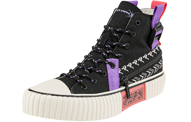 Order Kappa High Top Casual Fashion Canvas Sneaker 'Black Sea Shell Purple' K0BY5VS01D-990A