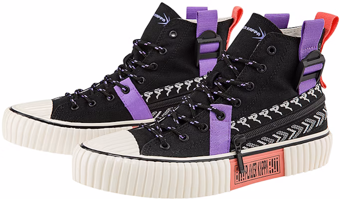 Kappa High Top Casual Fashion Canvas Sneaker 'Black Sea Shell Purple' K0BY5VS01D-990A Lookbook Kappa High Top Casual Fashion Canvas Sneaker 'Black Sea Shell Purple' K0BY5VS01D-990A