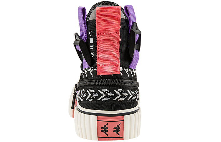 Details for Kappa High Top Casual Fashion Canvas Sneaker 'Black Sea Shell Purple' K0BY5VS01D-990A
