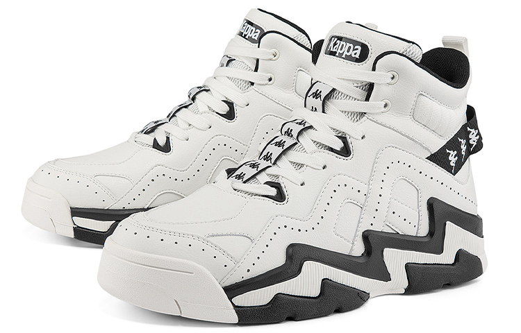 Kappa High-Top Sneaker 'Black White' 圖 3