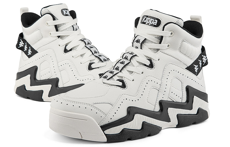 Kappa High-Top Sneaker 'Black White' 圖 4