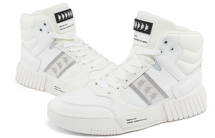 Shop Kappa ハイカットスニーカー 白/グレー K0BZ5CC34-012