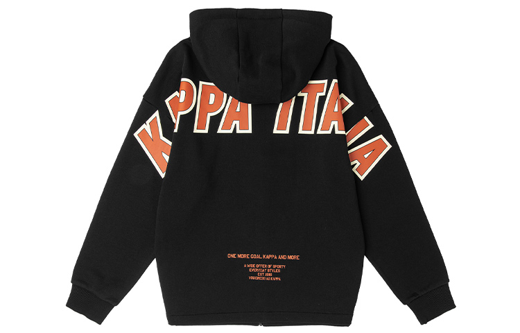 Kappa Hoodie Jacket with Back Logo Print and Zipper K0B52MK06D