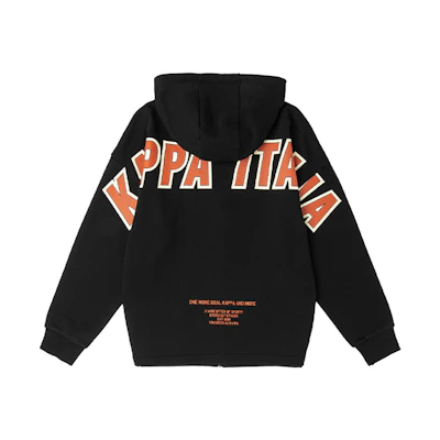 Kappa Hoodie Jacket with Back Logo Print and Zipper K0B52MK06D