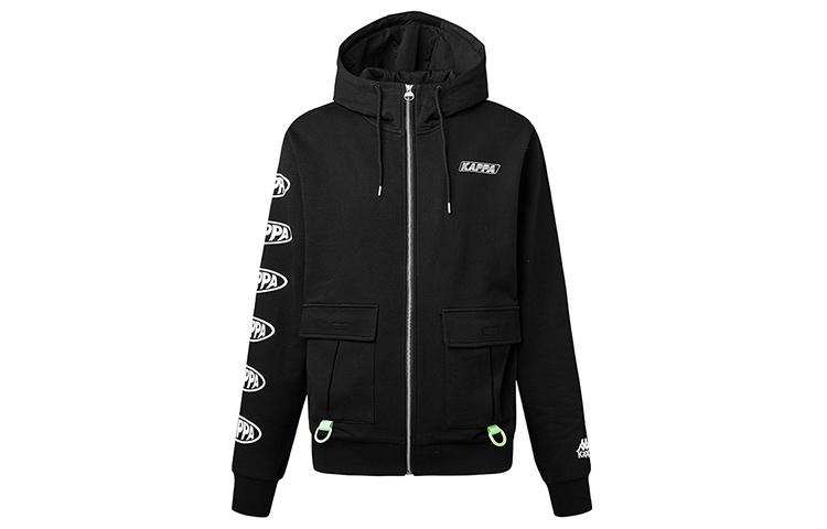Kappa Hoodie Jacket with Letter Logo and Utility Pockets K0A12MK10D