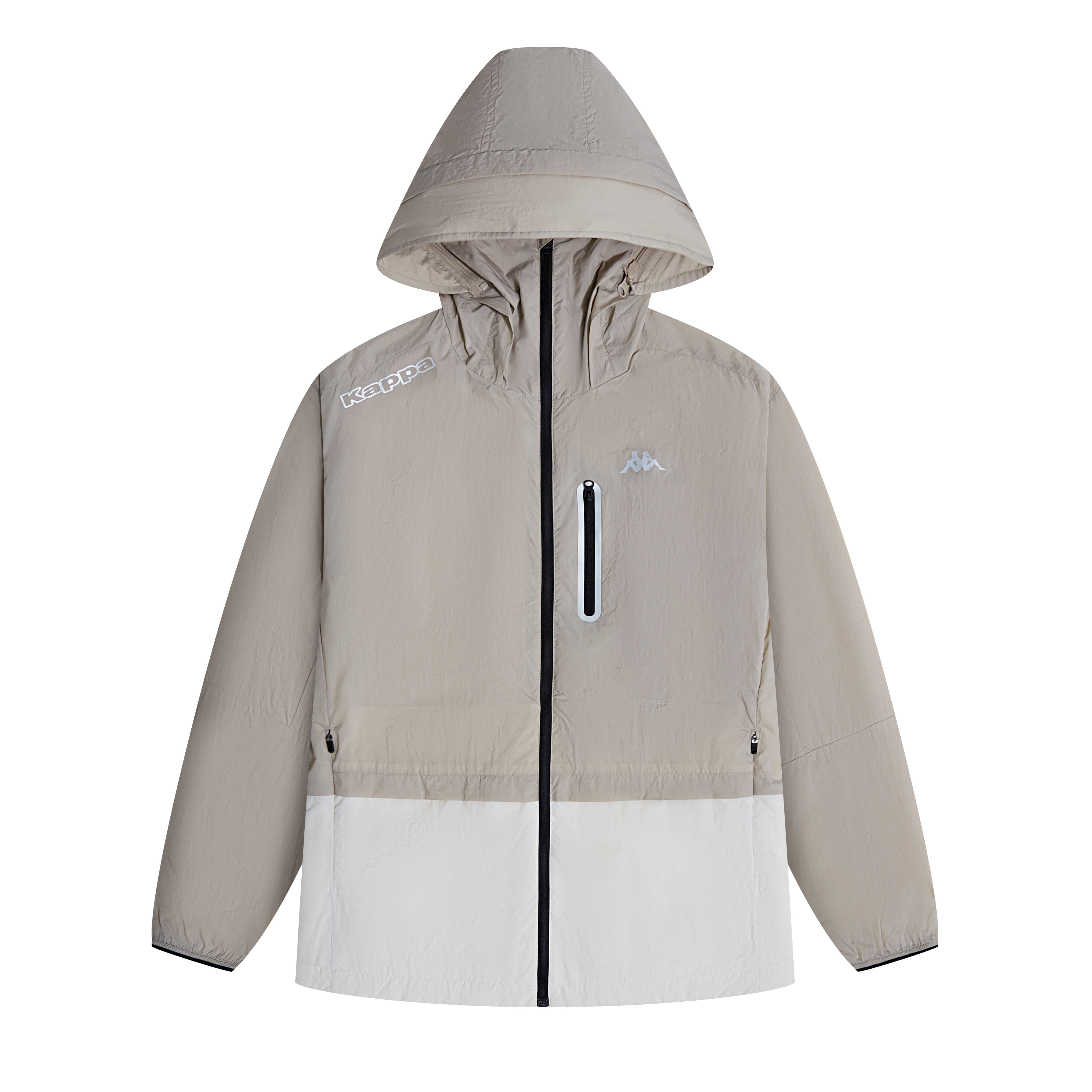 Kappa Khaki Hooded Sunproof Outdoor Sports Windbreaker Jacket K0E32FJ52D-602
