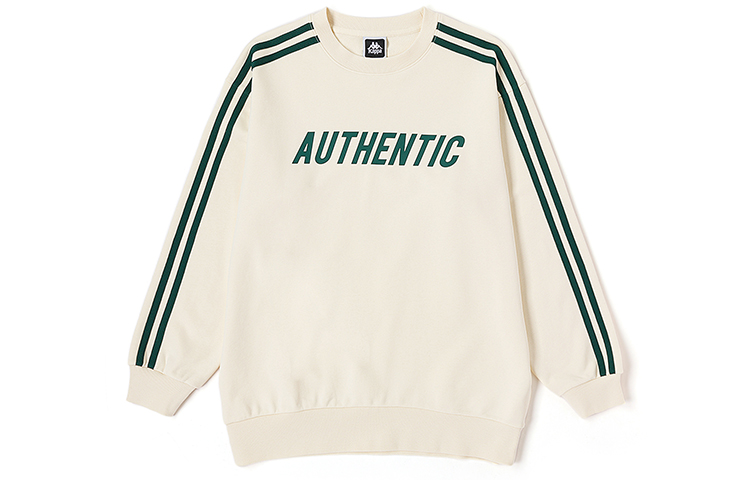 Kappa Knitted Pullover Crewneck Sweatshirt Letter Print Unisex Casual Wear K0DY2WT01D