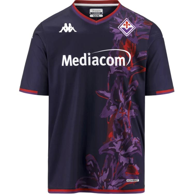Kappa KOMBAT Extra 2023/24 Purple Retro Soccer Jersey Short Sleeve Tee. FI23A08