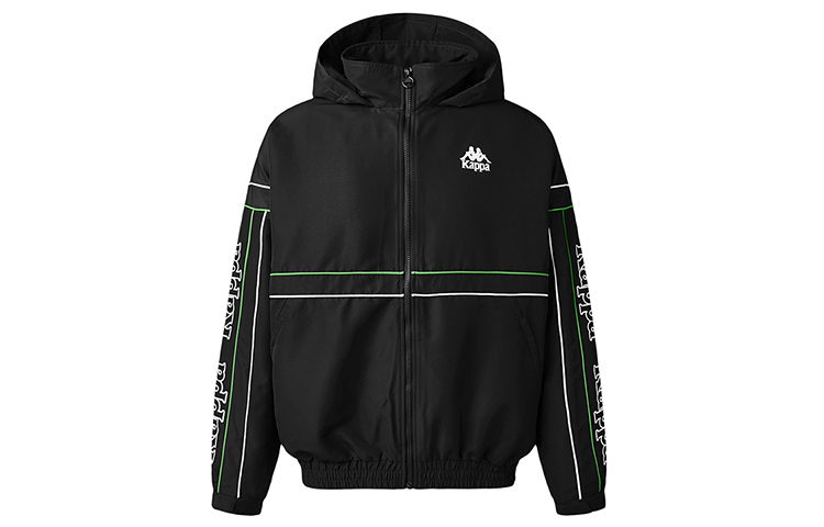 Kappa Letter Line Print Hooded Jacket K0A12FJ03D