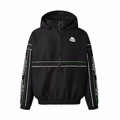 Kappa Letter Line Print Hooded Jacket K0A12FJ03D