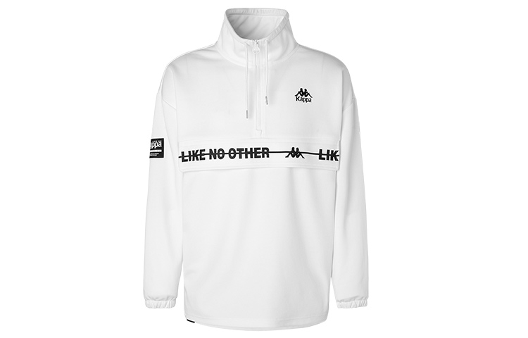 Kappa Letter Print Casual Loose Knit Pullover Sweatshirt Unisex K0AY2WT69D