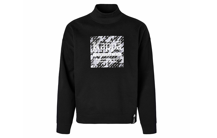 Kappa Letter Print High Neck Loose Pullover Sweatshirt Unisex K0AY2WT66D