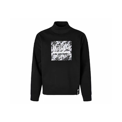 Kappa Letter Print High Neck Loose Pullover Sweatshirt Unisex K0AY2WT66D