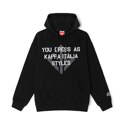 Kappa Letter Print Knit Hoodie K0B52MT64D