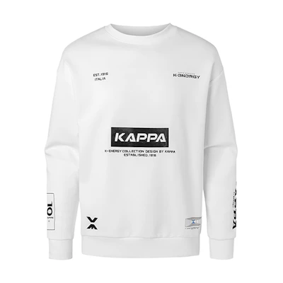 Kappa Logo Crewneck Knit Pullover Sweatshirt Casual Sportswear K0A52WT03F