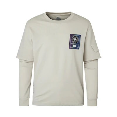 Kappa Logo Print Layered Crewneck Sweatshirt Casual Sportswear K0A52TC02F