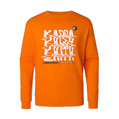 Kappa Logo Printed Crewneck Long Sleeve Casual Sweatshirt for Men K0B12WT30D