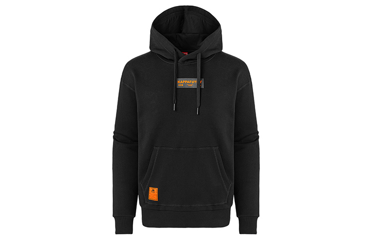 Kappa Logo Printed Fleece Pullover Hoodie for Men K0A72MT86