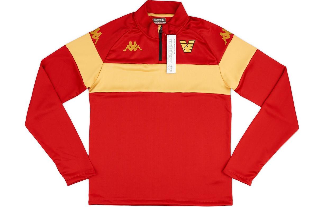 Kappa Logo Printed Raglan Collar Soccer Jersey Unisex Red 38111ZW-A34