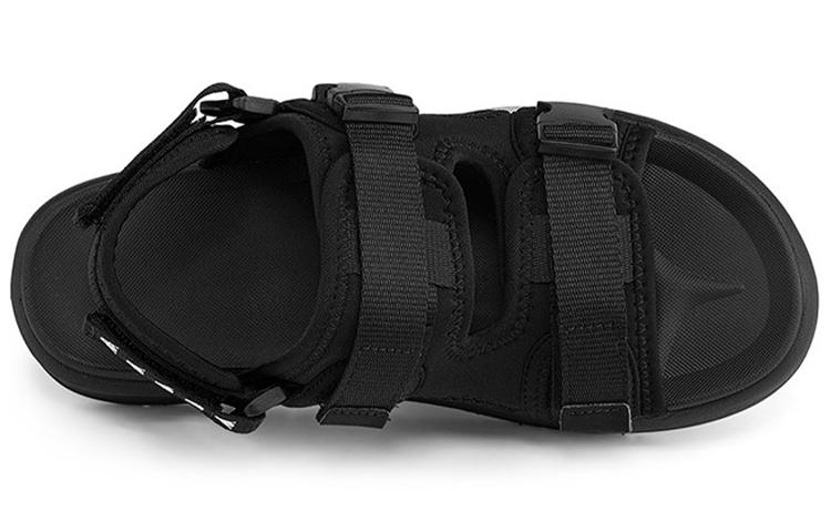 Kappa Logo Streak Beach Sandals 'Black Unisex' 圖 4