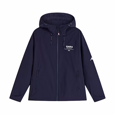 Kappa Logo Windproof Waterproof Casual Hooded Jacket Black Outerwear K0E52FJ40-WLT