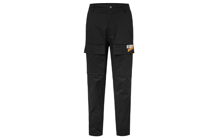 Kappa Loose Fit Cargo Pants Black Woven Casual Trousers. K0B12AX87T